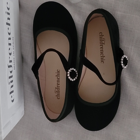 CHILDRENCHIC, Made in Spain, Mary Jane Black Strap Girls Dress Shoes, Size. 11.5 - Picture 2 of 3